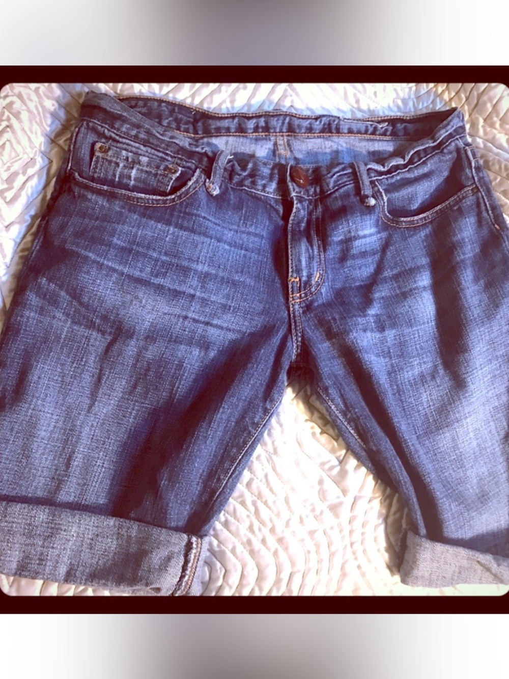 Vtg Y2K Chip and Pepper long leather button shorts jorts- back to school/ campus